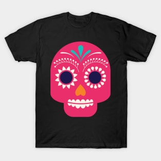 Pink Dia De Los Muertos Skull T-Shirt